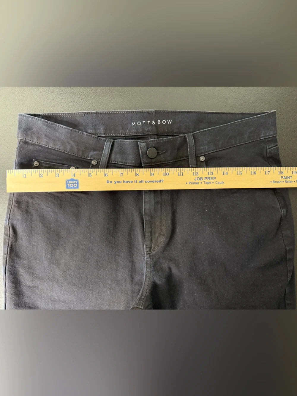 Mott & Bow Slim Fit Jeans Mens 34x30 Black Stretch Denim Jay Rins